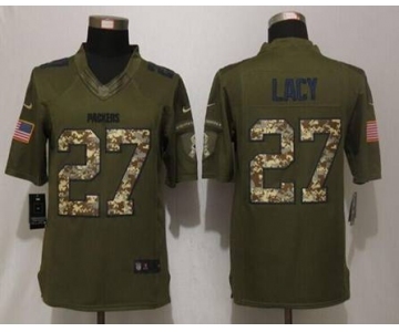 nike nfl jerseys green bay packers #27 lacy army green[nike Limited Salute To Service]