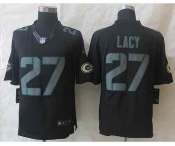 nike nfl jerseys green bay packers #27 lacy black[nike impact limited]