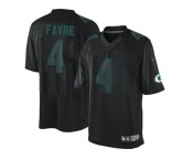 nike nfl jerseys green bay packers #4 favre black[nike impact limited]