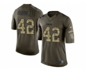 nike nfl jerseys green bay packers #42 burnett army green[nike Limited Salute To Service]