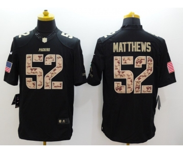 nike nfl jerseys green bay packers #52 clay matthews black[salute to service limited]