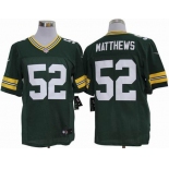 nike nfl jerseys green bay packers #52 matthews green[nike limited]