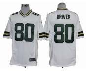 nike nfl jerseys green bay packers #80 driver white[nike limited]