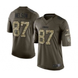 nike nfl jerseys green bay packers #87 jordy nelson army green[nike Limited Salute To Service]