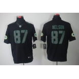 nike nfl jerseys green bay packers #87 nelson black[nike limited]