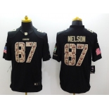 nike nfl jerseys green bay packers #87 nelson black[salute to service limited]