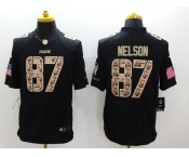 nike nfl jerseys green bay packers #87 nelson black[salute to service limited]