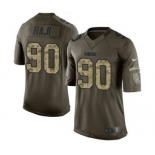 nike nfl jerseys green bay packers #90 raji army green[nike Limited Salute To Service]