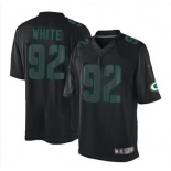 nike nfl jerseys green bay packers #92 white black[nike impact limited]