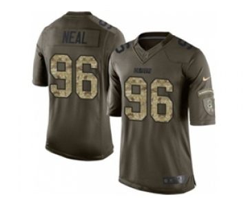 nike nfl jerseys green bay packers #96 neal army green[nike Limited Salute To Service]