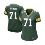 Nike Game Josh Sitton Green Women's Jersey - Green Bay Packers #71 NFL Home