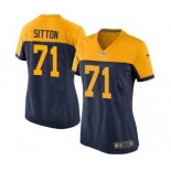 Nike Game Josh Sitton Navy Blue Women's Jersey - Green Bay Packers #71 NFL Alternate