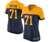 Nike Game Josh Sitton Navy Blue Women's Jersey - Green Bay Packers #71 NFL Alternate