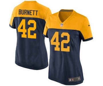 Nike Game Morgan Burnett Navy Blue Women's Jersey - Green Bay Packers #42 NFL Alternate