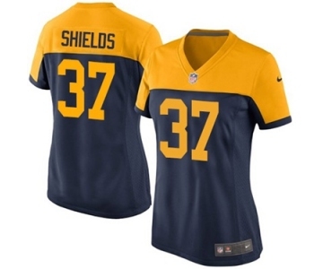 Nike Game Sam Shields Navy Blue Women's Jersey - Green Bay Packers #37 NFL Alternate