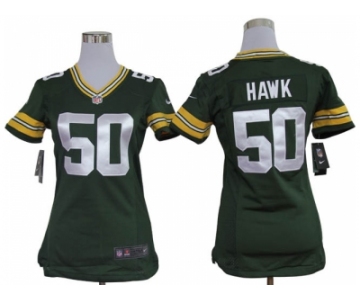 Nike women nfl jerseys Green Bay Packers #50 Hawk Green [nike]