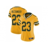 Women Nike Green Bay Packers #23 Jaire Alexander Yellow Stitched NFL Limited Rush Jersey