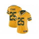 Women Nike Green Bay Packers #25 Marwin Evans Limited Gold Rush Vapor Untouchable NFL Jersey