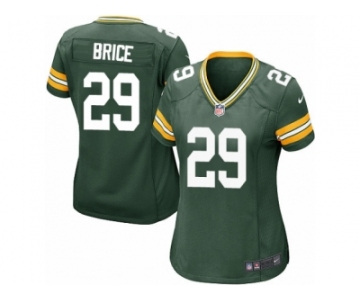 Women Nike Green Bay Packers #29 Kentrell Brice Game Green Team Color NFL Jersey