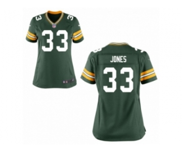 Women Nike Green Bay Packers #33 Aron Jones Game Green Team Color NFL Jersey