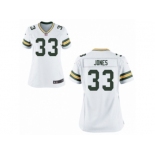 Women Nike Green Bay Packers #33 Aron Jones Game White NFL Jersey