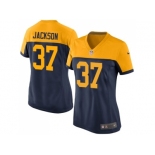 Women Nike Green Bay Packers #37 Josh Jackson Navy Blue Alternate Stitched NFL New Limited Jersey