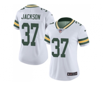 Women Nike Green Bay Packers #37 Josh Jackson White Stitched NFL Vapor Untouchable Limited Jersey