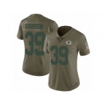 Women Nike Green Bay Packers #39 Demetri Goodson Limited Olive 2017 Salute to Service NFL Jersey