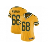 Women Nike Green Bay Packers #68 Kyle Murphy Limited Gold Rush Vapor Untouchable NFL Jersey