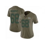 Women Nike Green Bay Packers #68 Kyle Murphy Limited Olive 2017 Salute to Service NFL Jersey