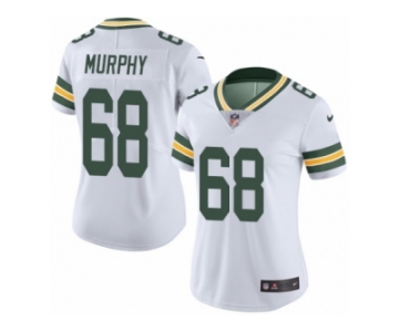 Women Nike Green Bay Packers #68 Kyle Murphy White Vapor Untouchable Limited Player NFL Jersey