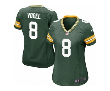 Women Nike Green Bay Packers #8 Justin Vogel Game Green Team Color NFL Jersey