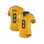 Women Nike Green Bay Packers #8 Justin Vogel Limited Gold Rush Vapor Untouchable NFL Jersey