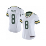 Women Nike Green Bay Packers #8 Justin Vogel White Vapor Untouchable Limited Player NFL Jerse