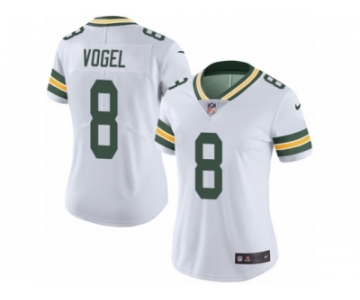 Women Nike Green Bay Packers #8 Justin Vogel White Vapor Untouchable Limited Player NFL Jerse