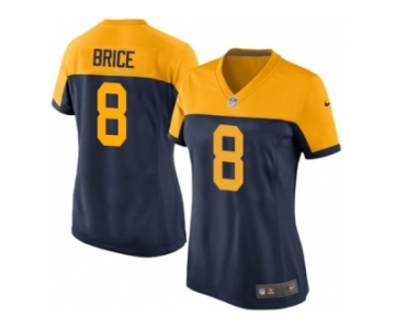 Women Nike Green Bay Packers #8 Kentrell Brice Limited Navy Blue Alternate NFL Jersey