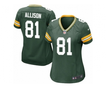 Women Nike Green Bay Packers #81 Geronimo Allison Game Green Team Color NFL Jersey