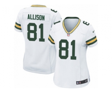 Women Nike Green Bay Packers #81 Geronimo Allison Game White NFL Jersey