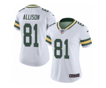 Women Nike Green Bay Packers #81 Geronimo Allison White Vapor Untouchable Limited Player NFL Jersey