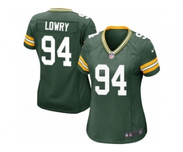 Women Nike Green Bay Packers #94 Dean Lowry Game Green Team Color NFL Jersey