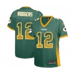 Women's Green Bay Packers #12 Aaron Rodgers Elite Green Drift Fashion Football Jersey