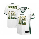 Women's Green Bay Packers #12 Aaron Rodgers Elite White Drift Fashion Football Jersey