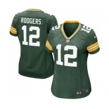 Women's Green Bay Packers #12 Aaron Rodgers Game Green Team Color Football Jersey