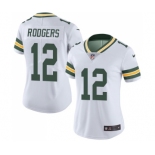 Women's Green Bay Packers #12 Aaron Rodgers White Vapor Untouchable Limited Player Football Jersey