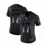 Women's Green Bay Packers #17 Davante Adams Limited Black Smoke Fashion Limited Football Jersey