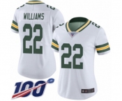 Women's Green Bay Packers #22 Dexter Williams White Vapor Untouchable Limited Player 100th Season Football Jersey