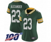 Women's Green Bay Packers #23 Jaire Alexander Green Team Color Vapor Untouchable Limited Player 100th Season Football Jersey