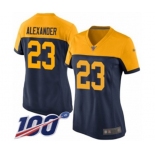 Women's Green Bay Packers #23 Jaire Alexander Limited Navy Blue Alternate 100th Season Football Jersey