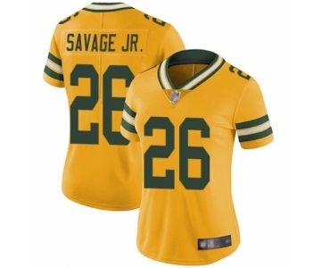 Women's Green Bay Packers #26 Darnell Savage Jr. Limited Gold Rush Vapor Untouchable Football Jersey