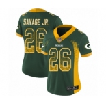 Women's Green Bay Packers #26 Darnell Savage Jr. Limited Green Rush Drift Fashion Football Jersey